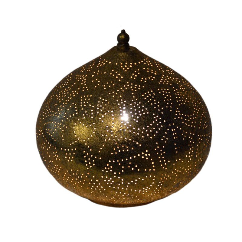 Gouden oosterse tafellamp filigrain, Nour