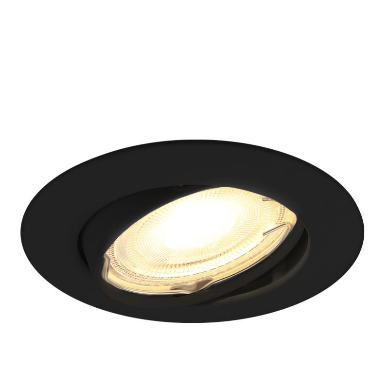 Aluminium inbouwspot zwart, Rudo Aluminium inbouwspot zwart, Rudo