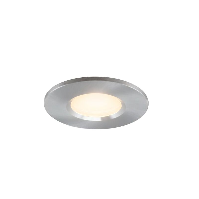 Zilveren mini inbouwspot aluminium, Philomena, 1,5W, 3000K LED, IP44