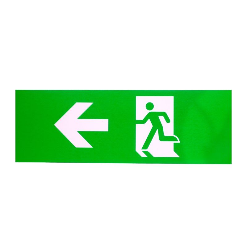 Noodverlichting sticker, pijl naar links Noodverlichting sticker, pijl naar links