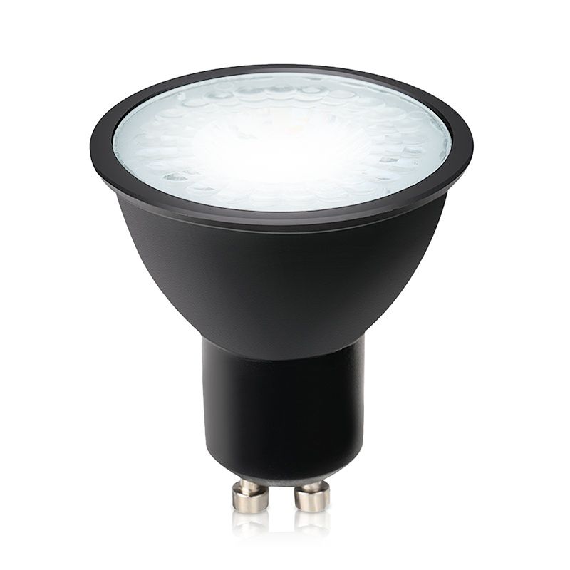 Dimbare GU10 LED lamp Antonie, zwart, 7W, 4000K