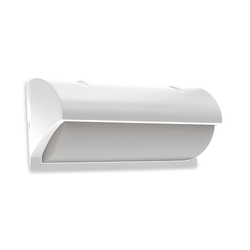 Witte buitenlamp aluminium, Rajko, 12W, 3000K LED, IP54 Witte buitenlamp aluminium, Rajko, 12W, 3000K LED, IP54