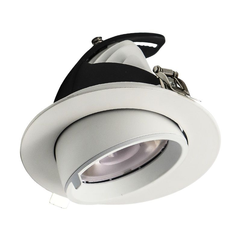 Witte banaanspot downlight aluminium, Anjuli, 20W, white switch LED