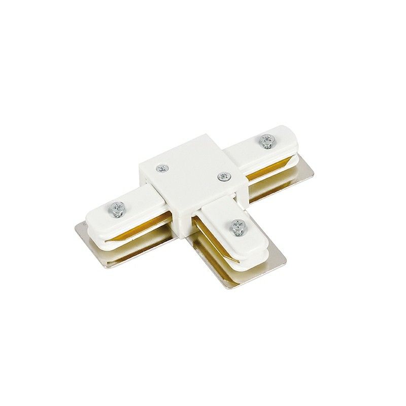 T-vorm connector voor 1-fase railverlichting, wit