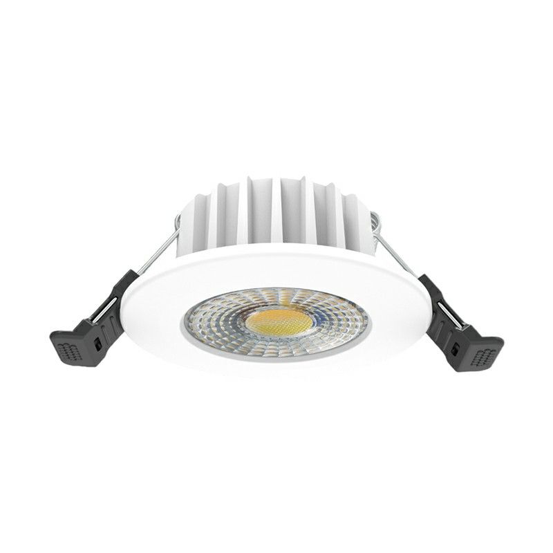 Witte downlight aluminium, Hobie, 6W, white switch LED, IP65