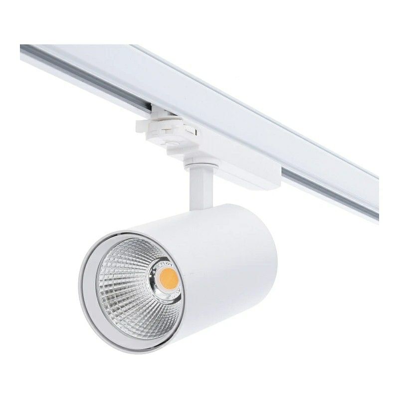 Witte 3-fase railsysteem spot aluminium, Rozina, 10W/20W/30W, white switch LED Witte 3-fase railsysteem spot aluminium, Rozina, 10W/20W/30W, white switch LED