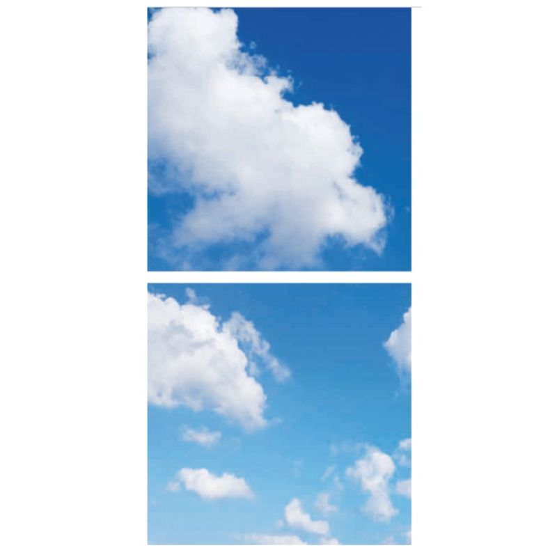 Fotoprint wolk - set van 2 acrylplaten met print, voor 60x60 cm LED panelen Fotoprint wolk - set van 2 acrylplaten met print, voor 60x60 cm LED panelen
