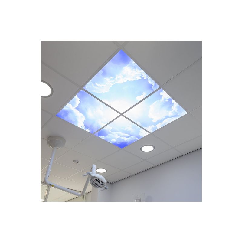 Fotoprint wolk - set van 2 acrylplaten met print, voor 60x60 cm LED panelen