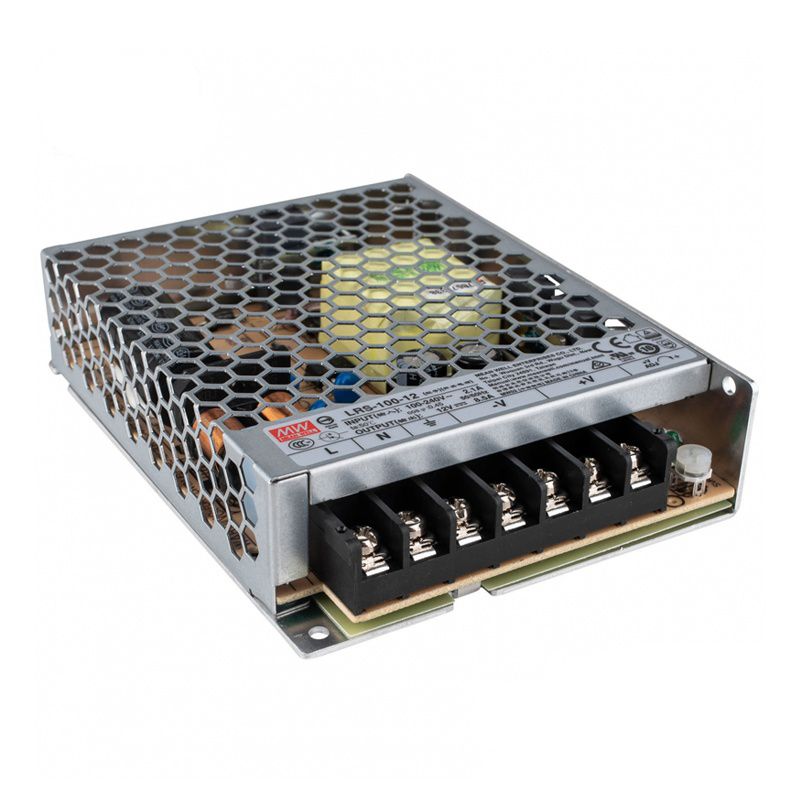 12V MeanWell LED driver, 100W, IP20