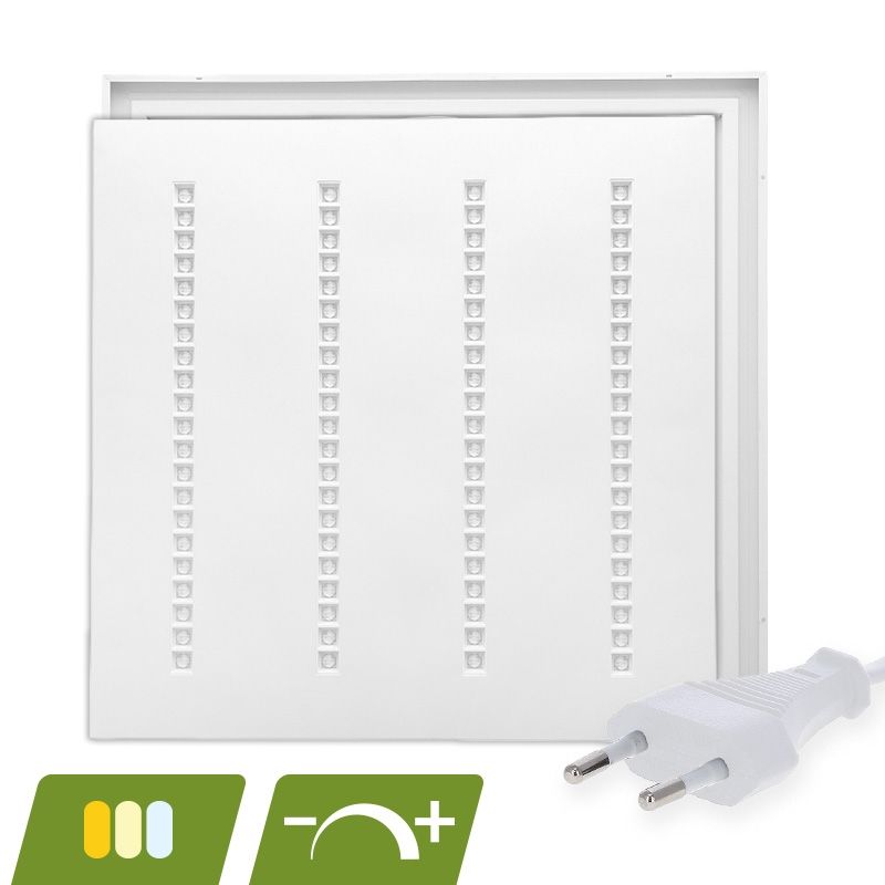 Louvre LED paneel 60x60 - 30W - white switch - dimbaar - UGR <16