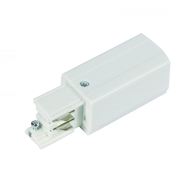 Power connector voor 3-fase railverlichting, links, wit, Pro