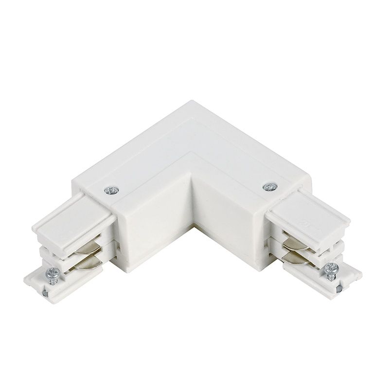 L-vorm connector binnen voor 3-fase railverlichting, wit, Pro L-vorm connector binnen voor 3-fase railverlichting, wit, Pro