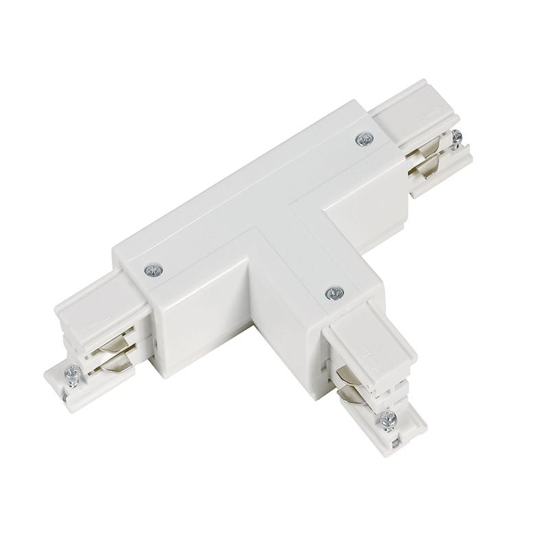 T-vorm connector voor 3-fase railverlichting, rechts 1, wit, Pro