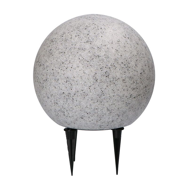 Grijze prikspot Stonie, kunststof, modern, IP65, 2700K