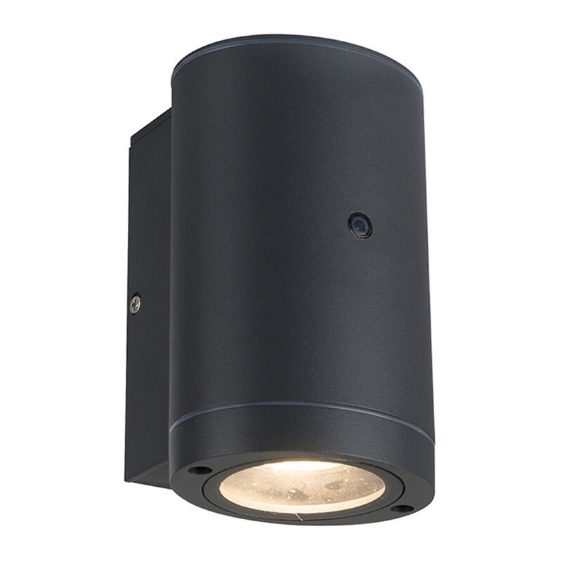 Antraciete buiten wandlamp met schemersensor Ivana, aluminium, modern, IP44