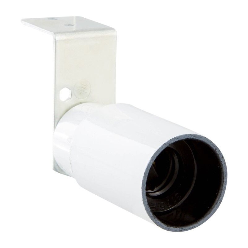 Fitting E14 met Haakse Beugel, Wit