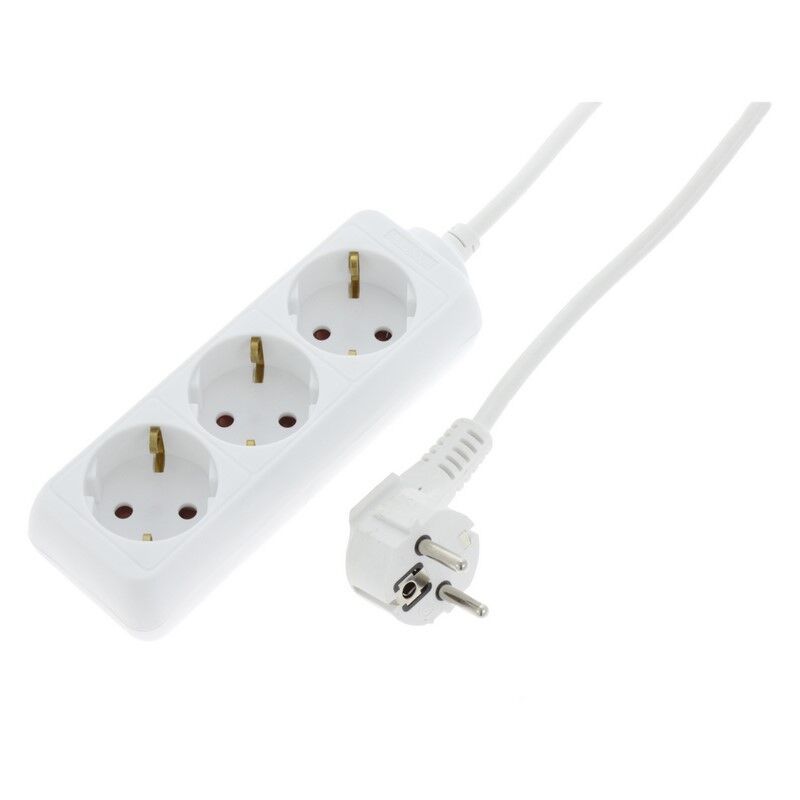 Exin stekkerdoos 3-voudig, randaarde, 2300w 3 x 1.0 mm. 3 m wit Exin stekkerdoos 3-voudig, randaarde, 2300w 3 x 1.0 mm. 3 m wit