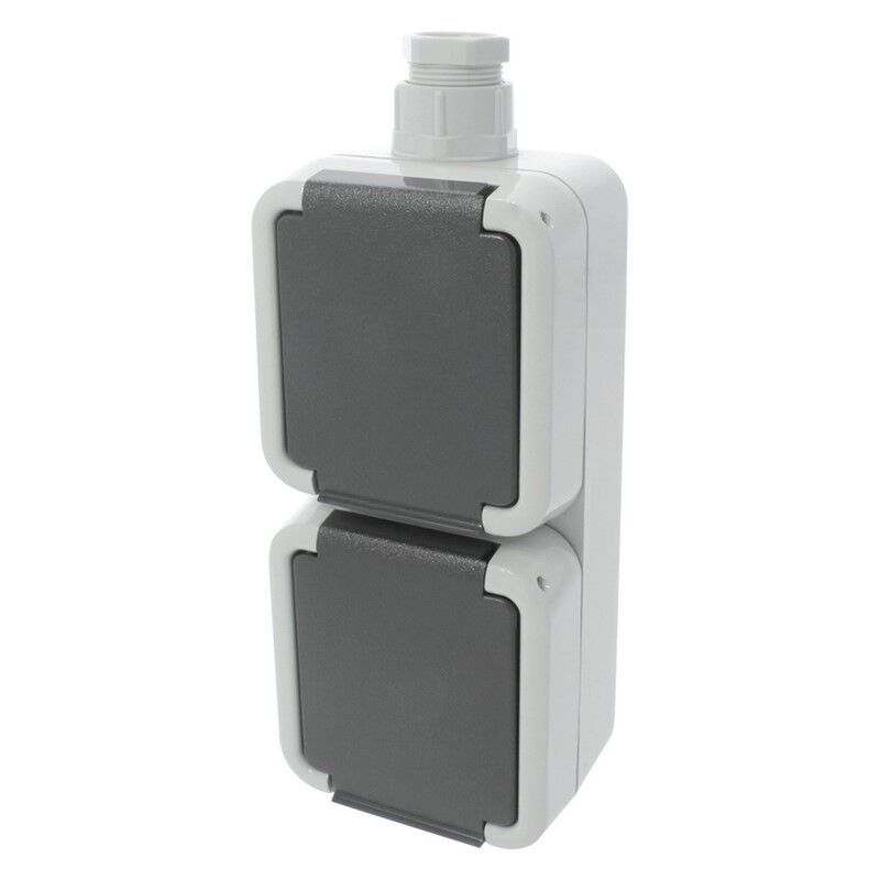 Peha Spatwaterdichte Contactdoos Tweevoudig Randaarde Wartel M20