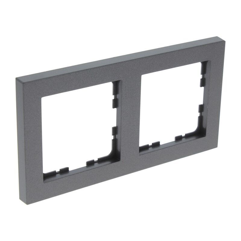 Q-Link S-Line afdekraam 2-voudig, zwart/antraciet Q-Link S-Line afdekraam 2-voudig, zwart/antraciet