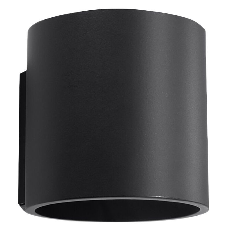 Zwarte up down wandlamp Amely, aluminium