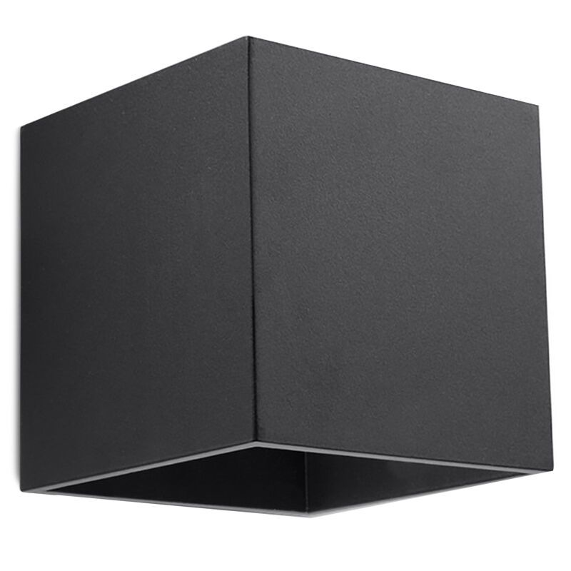 Zwarte up down wandlamp Andro, aluminium