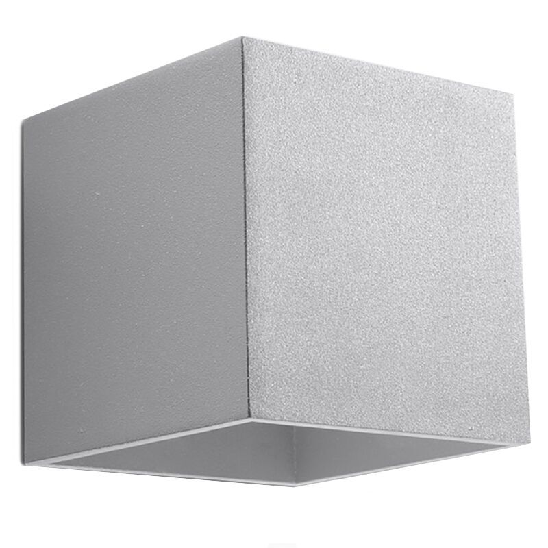 Grijze up down wandlamp Andro, aluminium