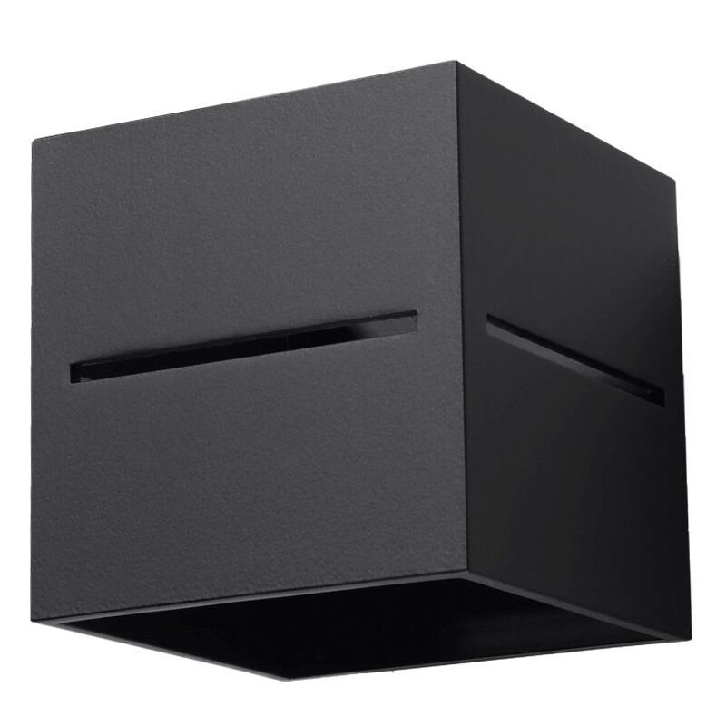 Zwarte up down wandlamp Jacky, aluminium Zwarte up down wandlamp Jacky, aluminium