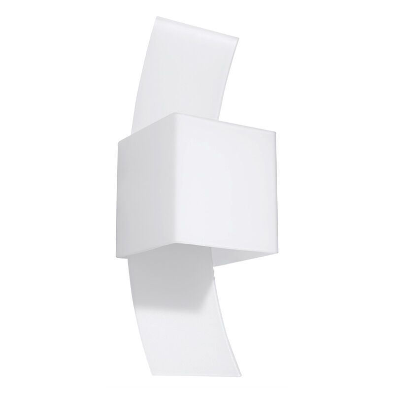 Witte up down wandlamp Jimmy, glas