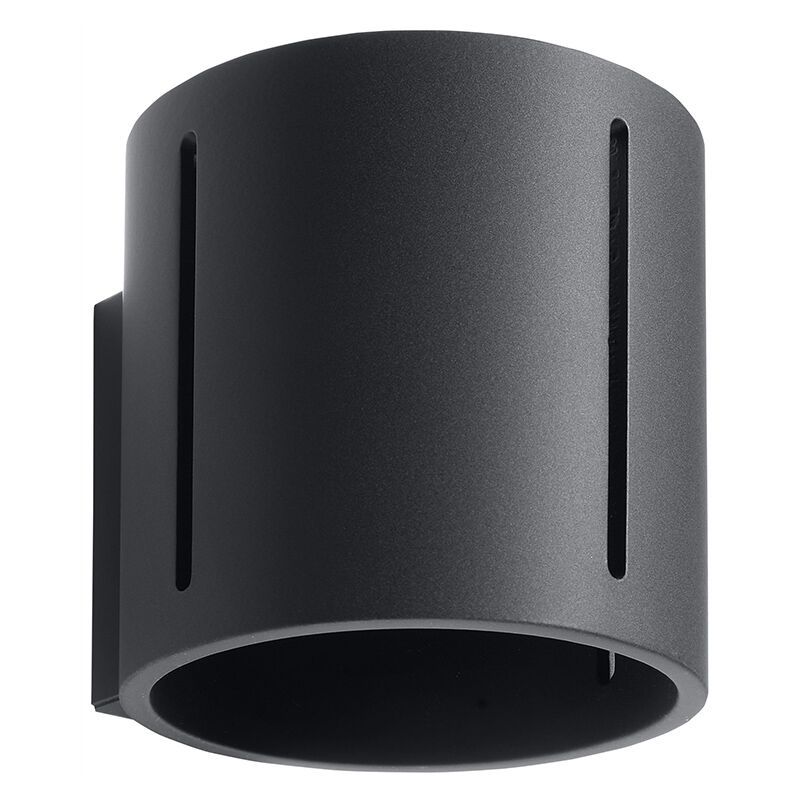 Zwarte up down wandlamp Jamey, aluminium