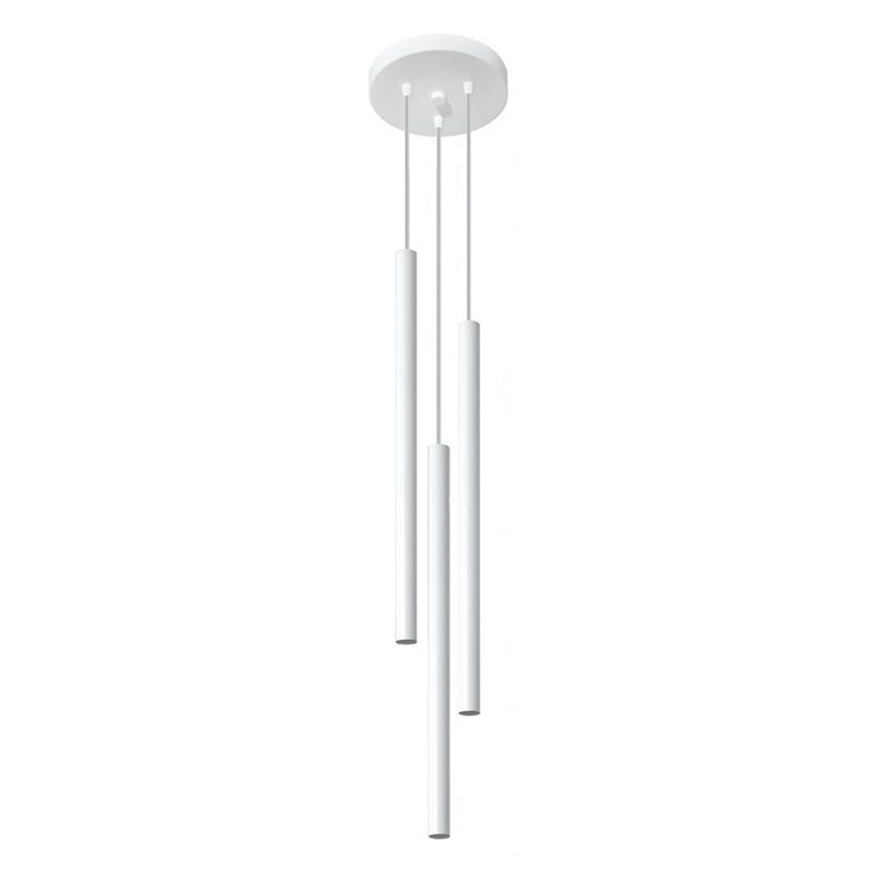 Moderne hanglamp Hillary, wit, aluminium, 3L Moderne hanglamp Hillary, wit, aluminium, 3L