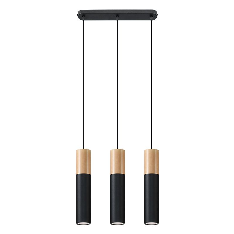 Zwarte hanglamp Francesca, aluminium, 3L