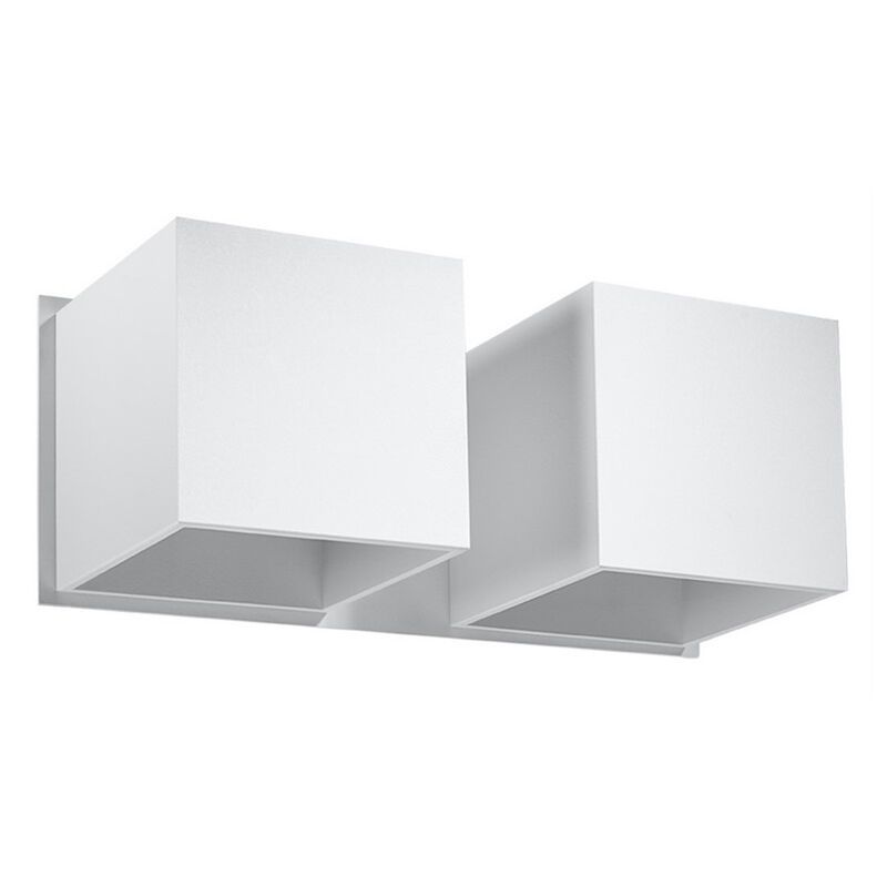 Witte up down wandlamp Andro, aluminium, 2L