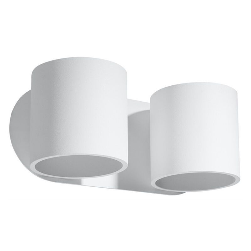 Witte up down wandlamp Amely, aluminium
