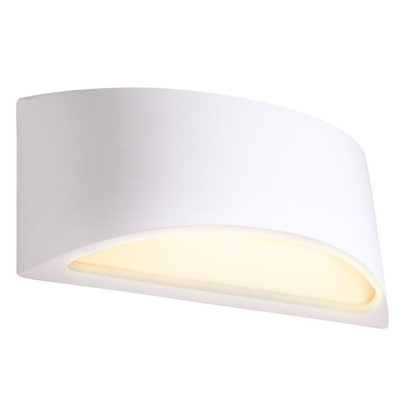 Moderne up down wandlamp Leticia, wit, keramiek