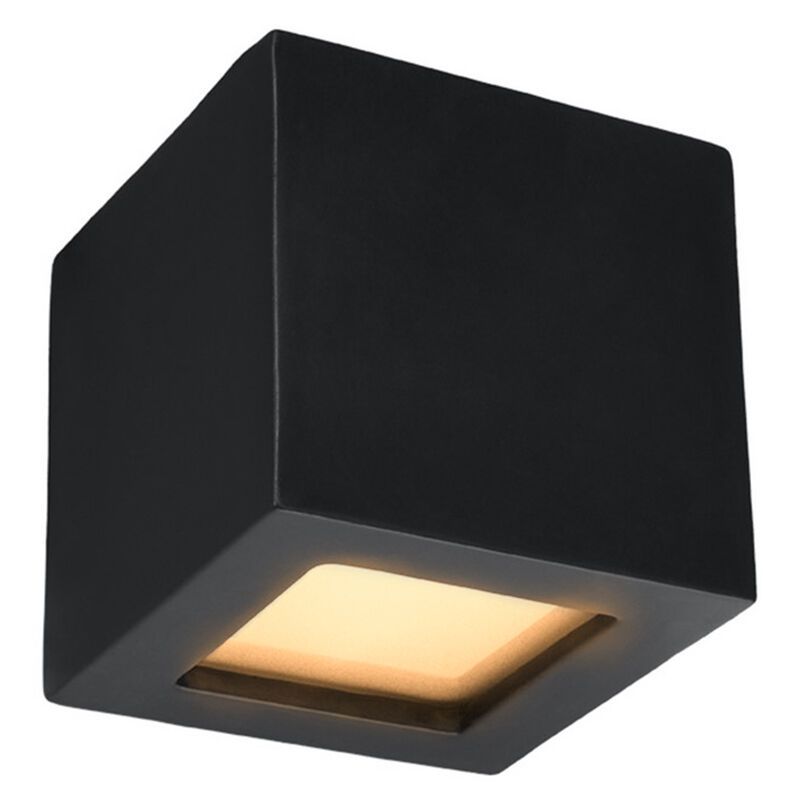 Moderne up down wandlamp Caitlin, zwart, keramiek