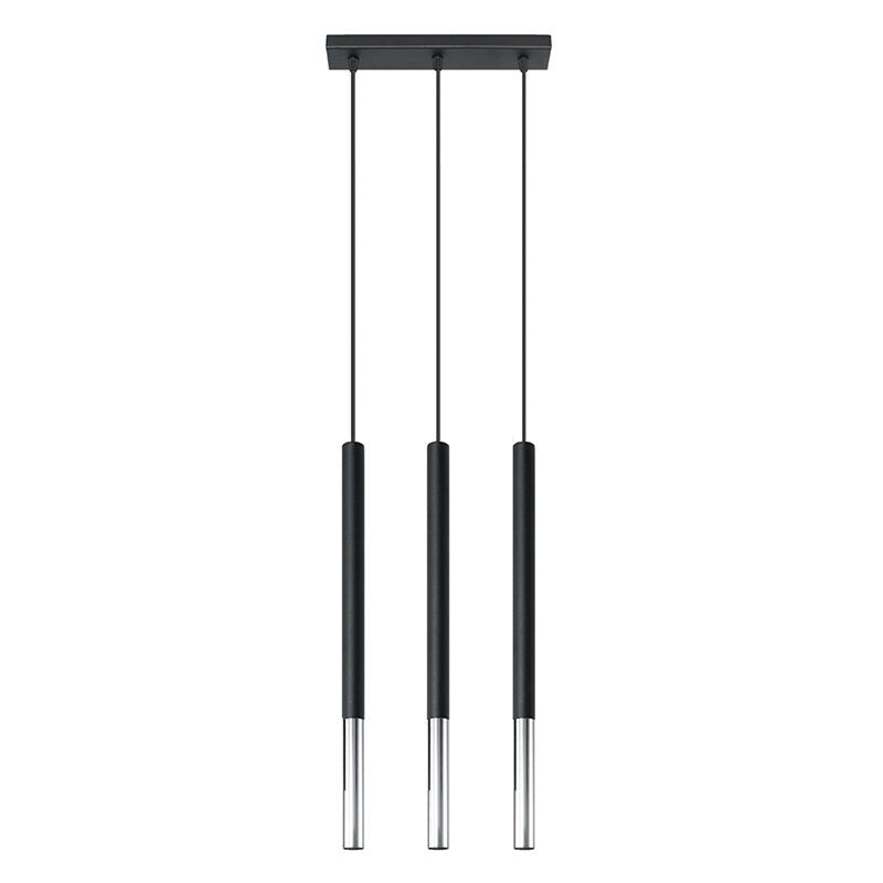 Moderne hanglamp Ilonca, chroom, aluminium, 3L Moderne hanglamp Ilonca, chroom, aluminium, 3L