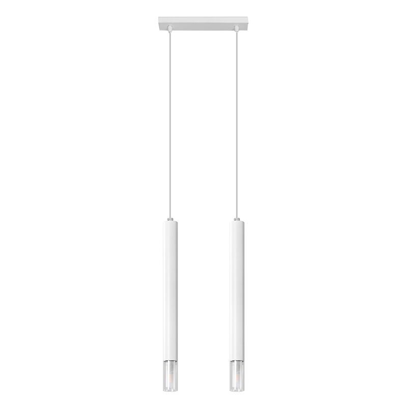 Moderne hanglamp Ishani, wit, staal, 2L