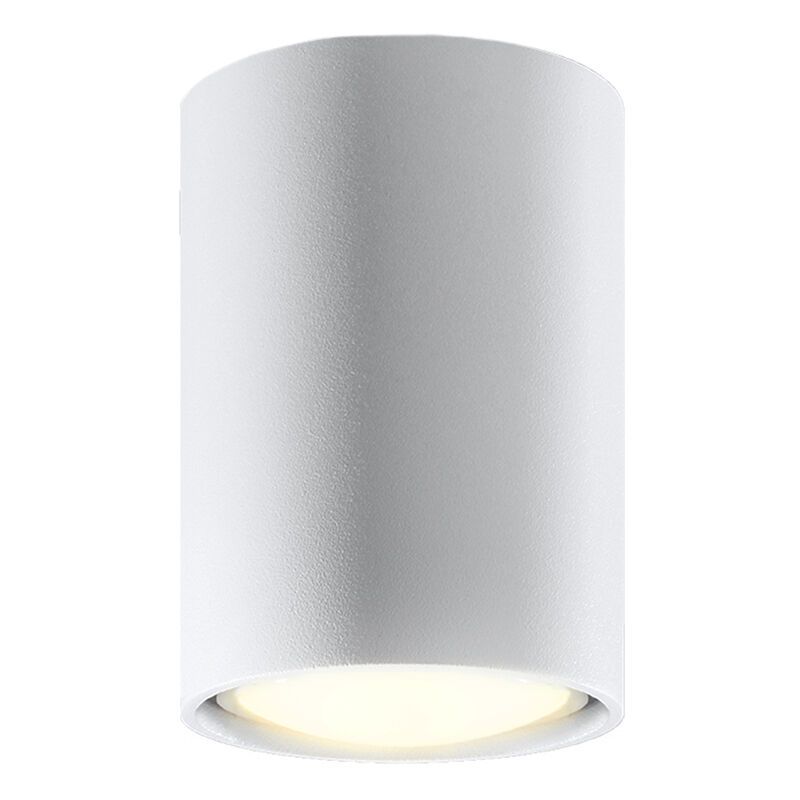 Witte opbouwspot Harley, aluminium, 10 cm