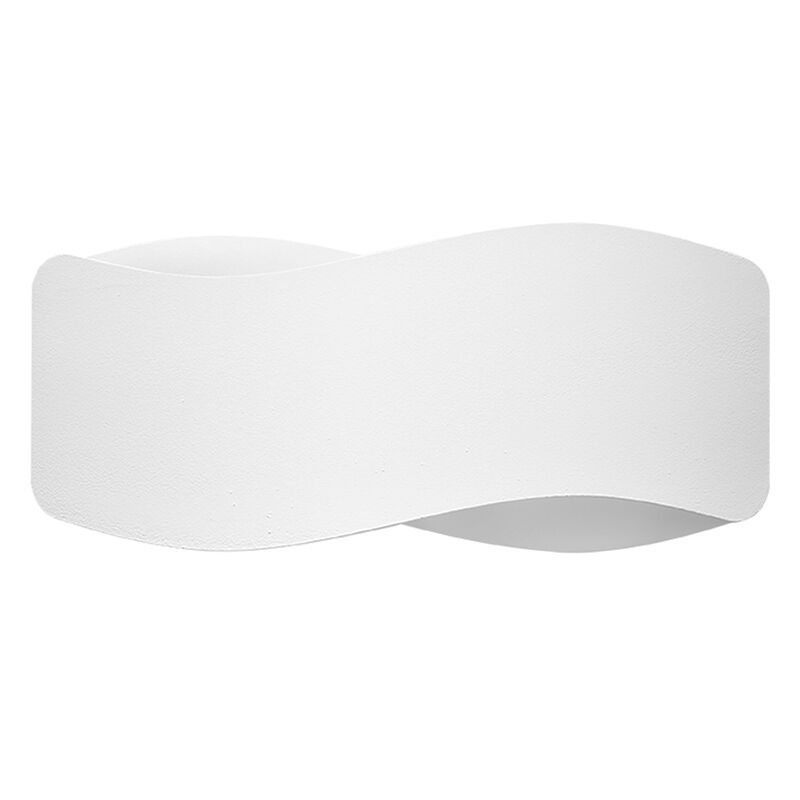 Moderne up down wandlamp Keely, wit, aluminium