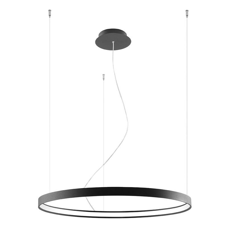 Moderne hanglamp Ringo, zwart, aluminium, 50w, 3000K