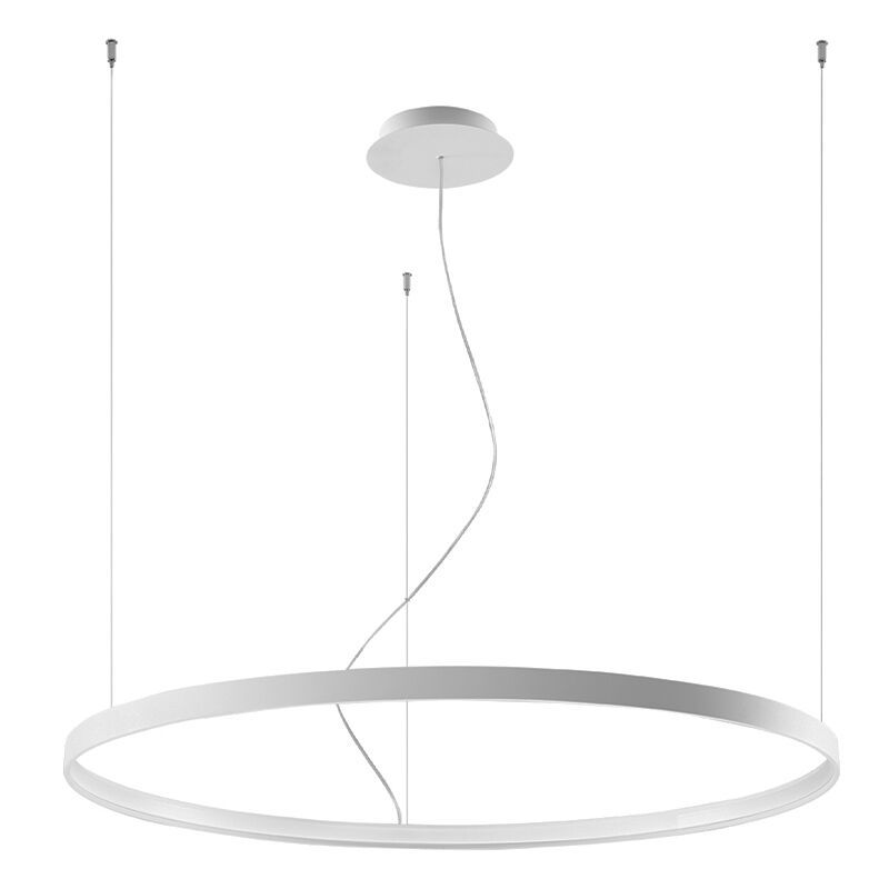 Moderne eettafel hanglamp Ringo, wit, aluminium, 70w, 3000K Moderne eettafel hanglamp Ringo, wit, aluminium, 70w, 3000K
