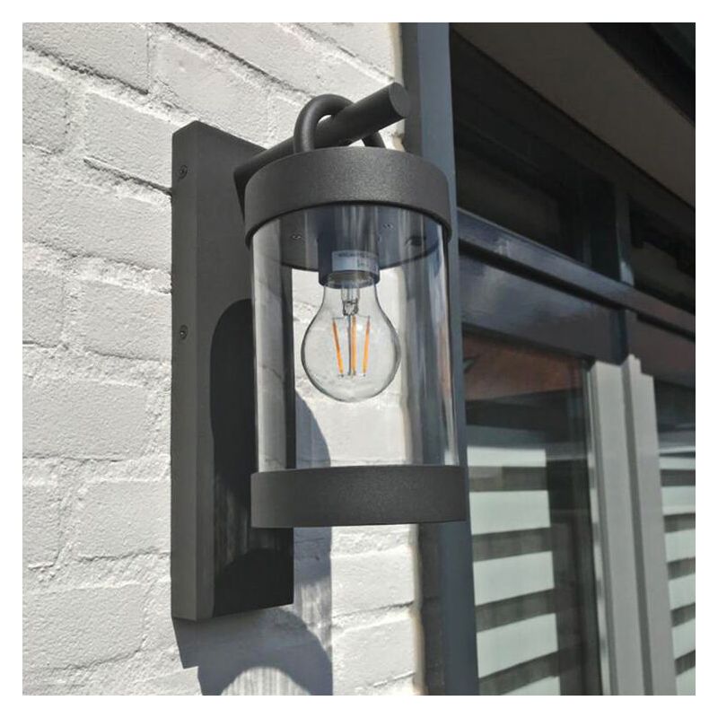 Antraciet schemersensor buitenlamp Sambesi, Modern