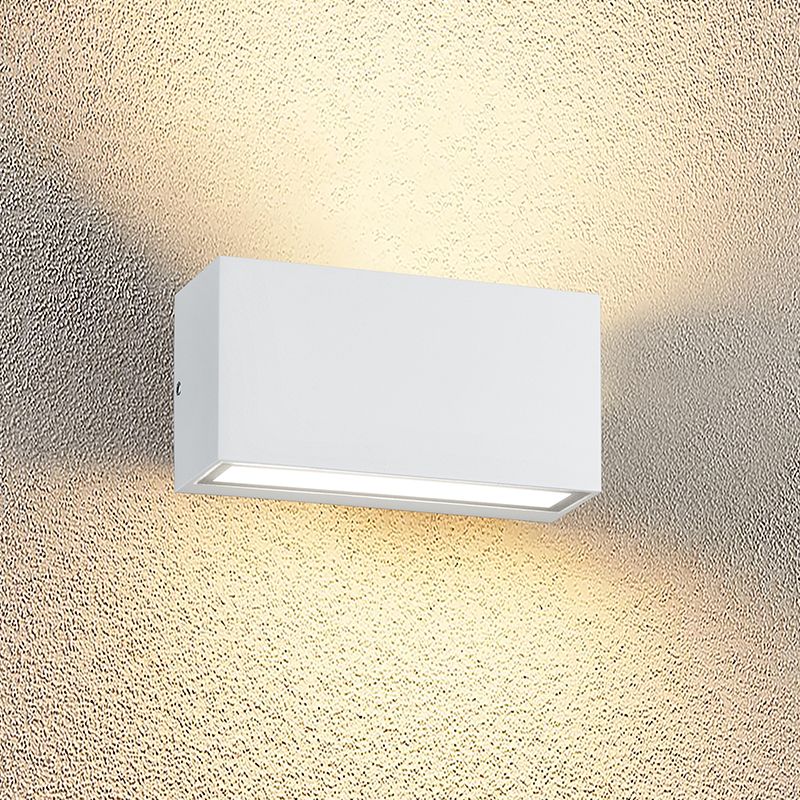 Witte buitenlamp modern, Seby, 10W, 3000K LED, IP65 Witte buitenlamp modern, Seby, 10W, 3000K LED, IP65