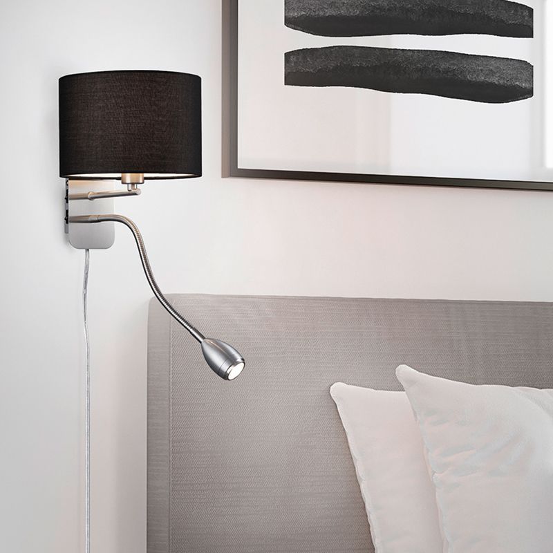 Nikkelen wandlamp metaal, Ledbury, met schakelaar Nikkelen wandlamp metaal, Ledbury, met schakelaar