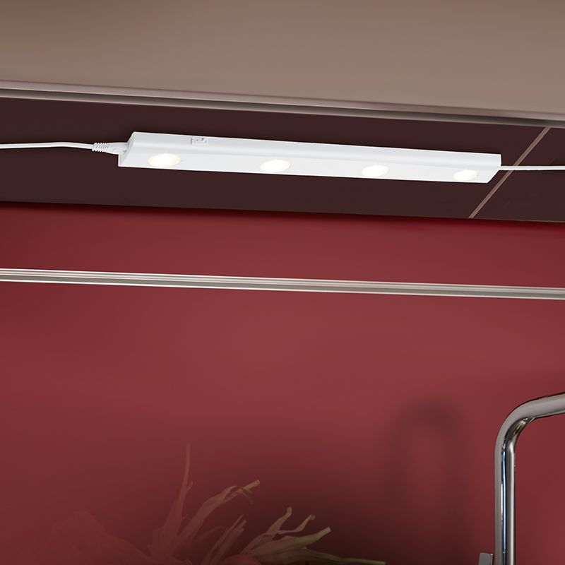 Witte keukenkastverlichting, Sarila, 1W, 3000K LED, met schakelaar