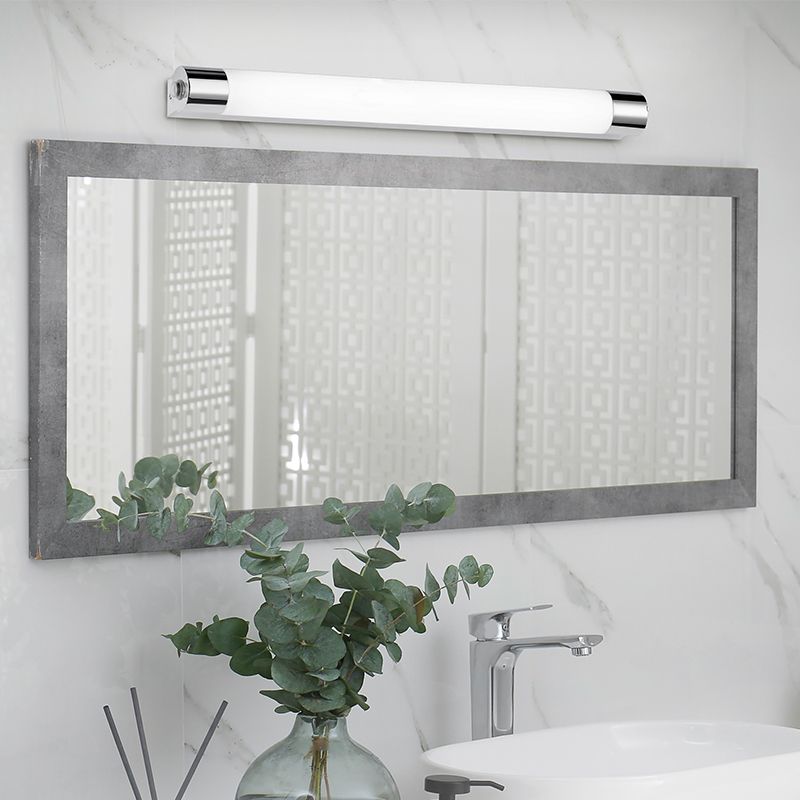 Chromen badkamer plafondlamp, Ottavia, 6W, 3000K LED, IP44, met schakelaar