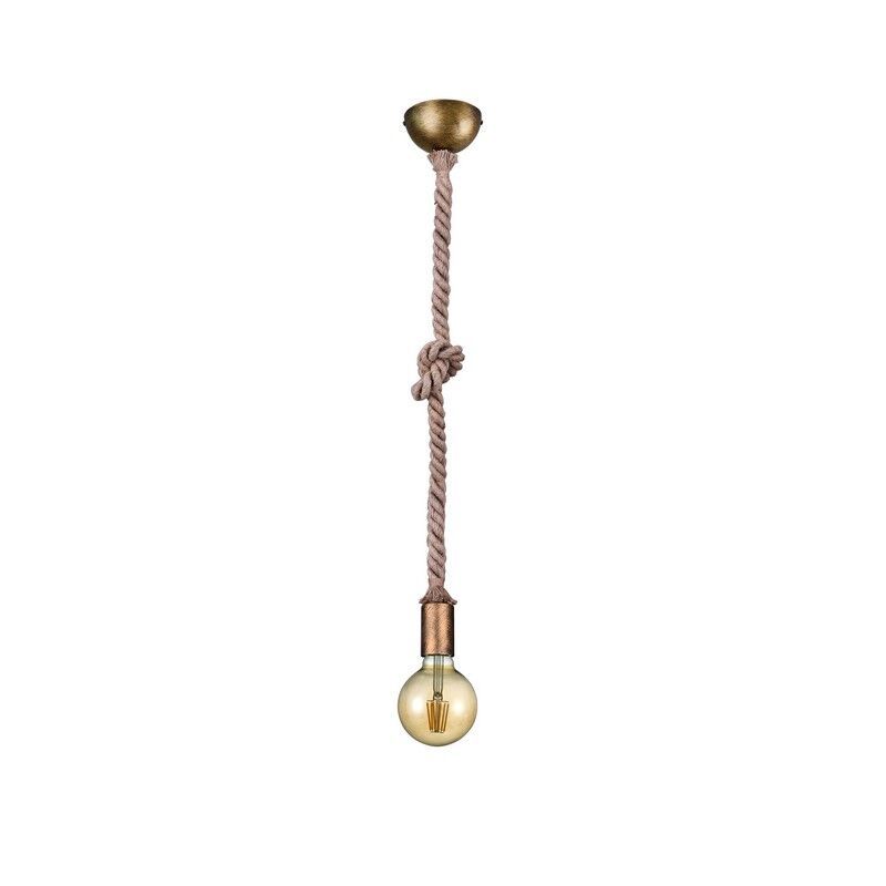 Landelijke hanglamp Inca, Oud Brons