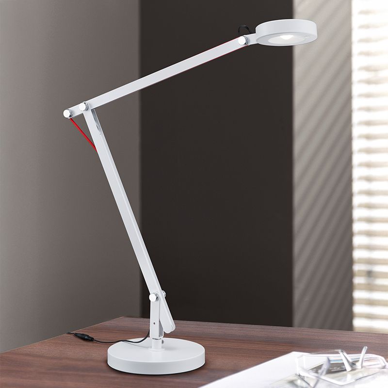 Witte tafellamp modern, Pardoes, 5W, 3000K LED, met schakelaar