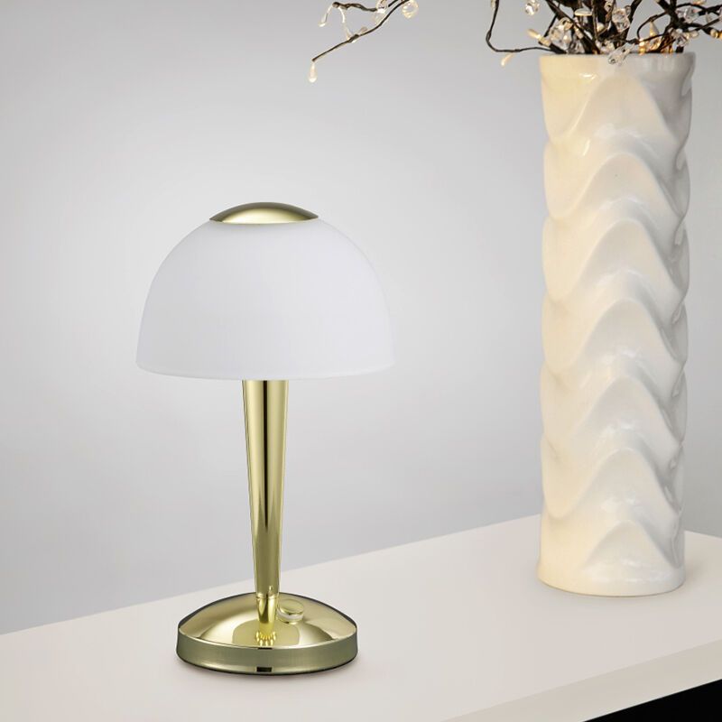 Messing tafellamp klassiek, Daphne, 4W, 3000K LED, met schakelaar Messing tafellamp klassiek, Daphne, 4W, 3000K LED, met schakelaar