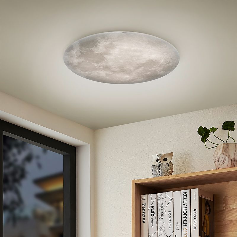 Witte plafonnière modern, Fly, 22W, 3000K LED, met afstandsbediening